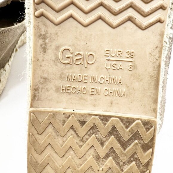 Gap Loafer Women's Size 8 Oak Slip-In Flat Suede Espadrille - Picture 9 of 11